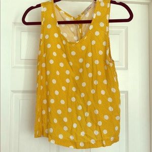 Polka dot mustard tank